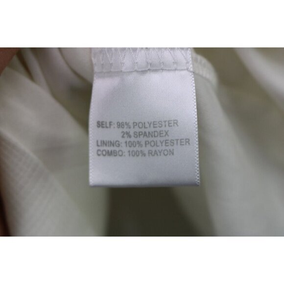 Rose & Olive Ivory Chiffon Sheer Lined Blouse-Size Large-Oversized - Picture 6 of 9